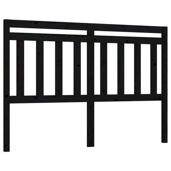 vidaXL Sengegavl svart 166x4x100 cm heltre furu
