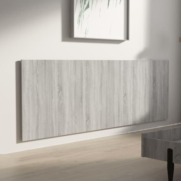 vidaXL Vegghengt sengegavl grå sonoma 240x1,5x80 cm konstruert tre