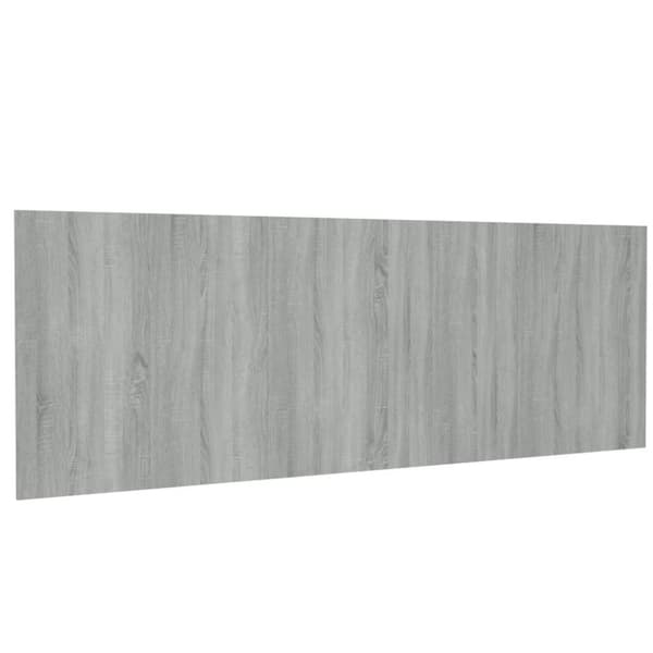 vidaXL Vegghengt sengegavl grå sonoma 240x1,5x80 cm konstruert tre