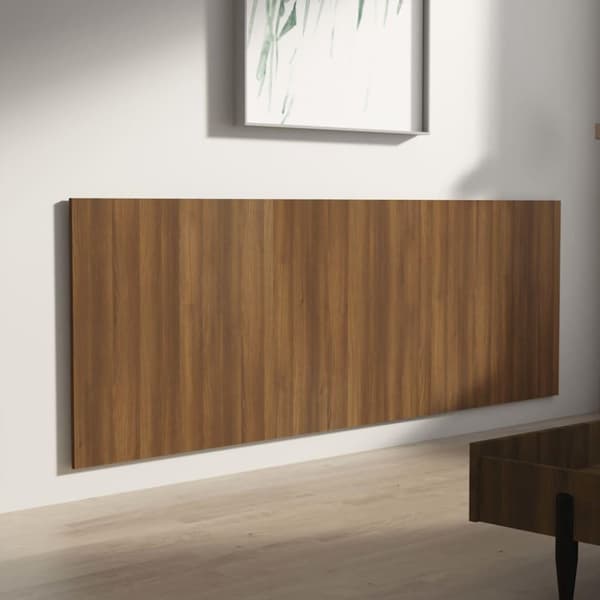 vidaXL Veggmontert sengegavl brun eik 240x1,5x80 cm konstruert tre