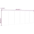Miniatyrbilde 6 av 8: vidaXL Veggmontert sengegavl brun eik 240x1,5x80 cm konstruert tre
