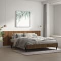 Miniatyrbilde 7 av 8: vidaXL Veggmontert sengegavl brun eik 240x1,5x80 cm konstruert tre