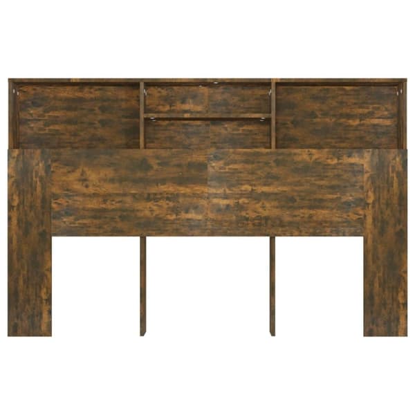 vidaXL Sengegavlskap røkt eik 160x19x103,5 cm