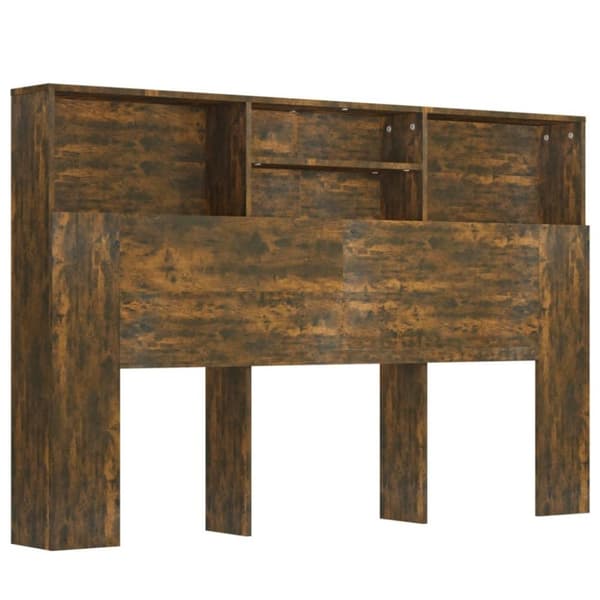 vidaXL Sengegavlskap røkt eik 160x19x103,5 cm