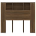 Miniatyrbilde 4 av 7: vidaXL Sengegavlskap brun eik 120x18,5x102,5 cm