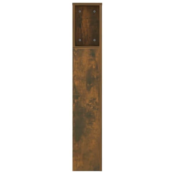 vidaXL Sänggavel med förvaring rökfärgad ek 140x18,5x104,5 cm