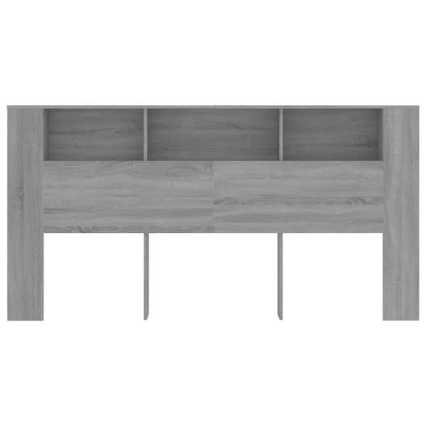 vidaXL Sänggavel med förvaring grå sonoma 200x18,5x104,5 cm