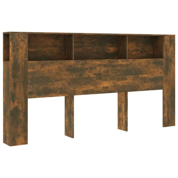 vidaXL Sengegavlskap røkt eik 200x18,5x104,5 cm