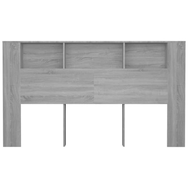 vidaXL Sänggavel med förvaring grå sonoma 180x18,5x104,5 cm
