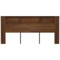 Miniatyrbilde 4 av 8: vidaXL Sengegavlskap brun eik 220x18,5x104,5 cm