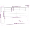 Miniatyrbilde 8 av 8: vidaXL Sengegavlskap brun eik 220x18,5x104,5 cm