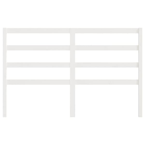 vidaXL Sengegavl hvit 126x4x100 cm heltre furu