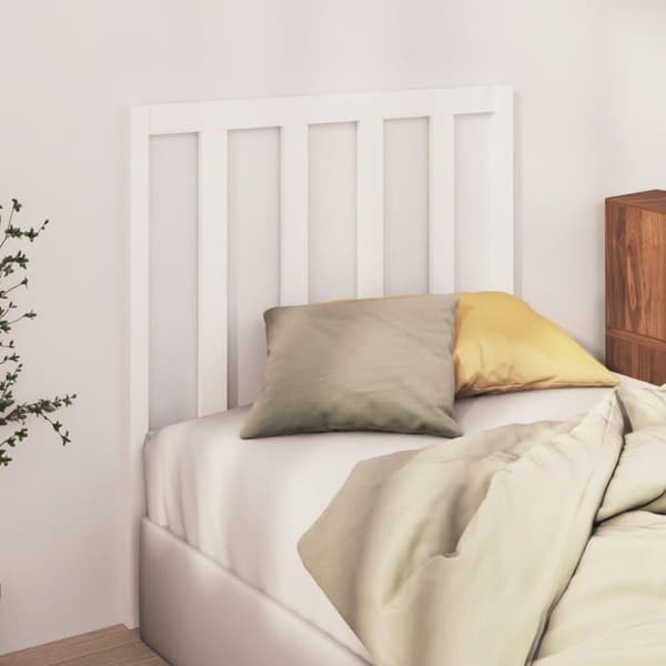 vidaXL Sengegavl hvit 96x4x100 cm heltre furu