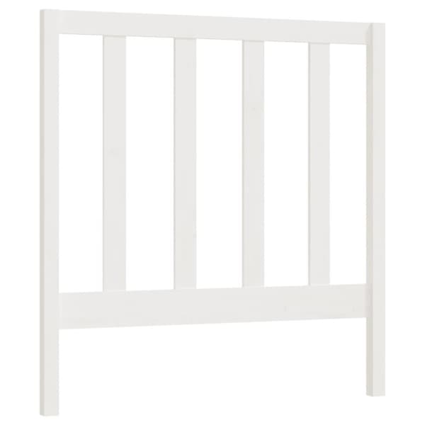 vidaXL Sengegavl hvit 96x4x100 cm heltre furu