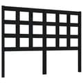 Miniatyrbilde 2 av 7: vidaXL Sengegavl svart 125,5x4x100 cm heltre furu