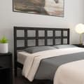 Miniatyrbilde 5 av 7: vidaXL Sengegavl svart 145,5x4x100 cm heltre furu