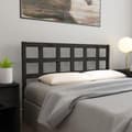 Miniatyrbilde 6 av 7: vidaXL Sengegavl svart 145,5x4x100 cm heltre furu