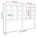 Miniatyrbilde 7 av 7: vidaXL Sengegavl svart 145,5x4x100 cm heltre furu