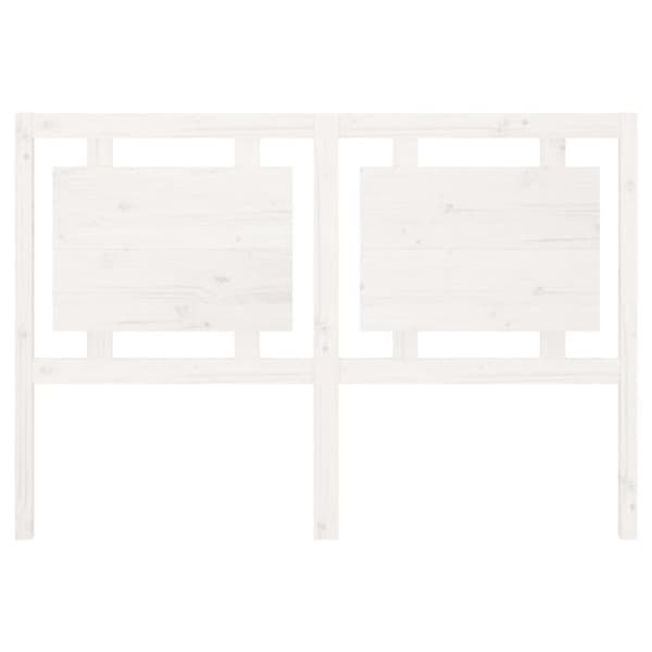 vidaXL Sengegavl hvit 145,5x4x100 cm heltre furu