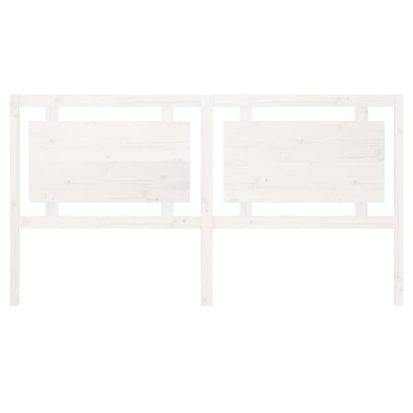 vidaXL Sengegavl hvit 185,5x4x100 cm heltre furu
