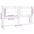 Miniatyrbilde 7 av 7: vidaXL Sengegavl hvit 185,5x4x100 cm heltre furu