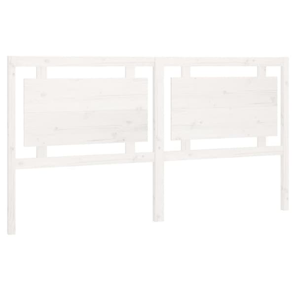 vidaXL Sengegavl hvit 185,5x4x100 cm heltre furu