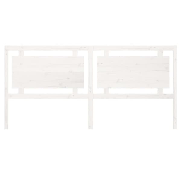 vidaXL Sengegavl hvit 205,5x4x100 cm heltre furu