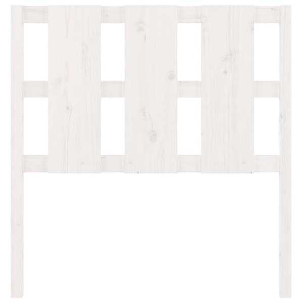 vidaXL Sengegavl hvit 105,5x4x100 cm heltre furu