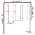 Miniatyrbilde 7 av 7: vidaXL Sengegavl hvit 105,5x4x100 cm heltre furu