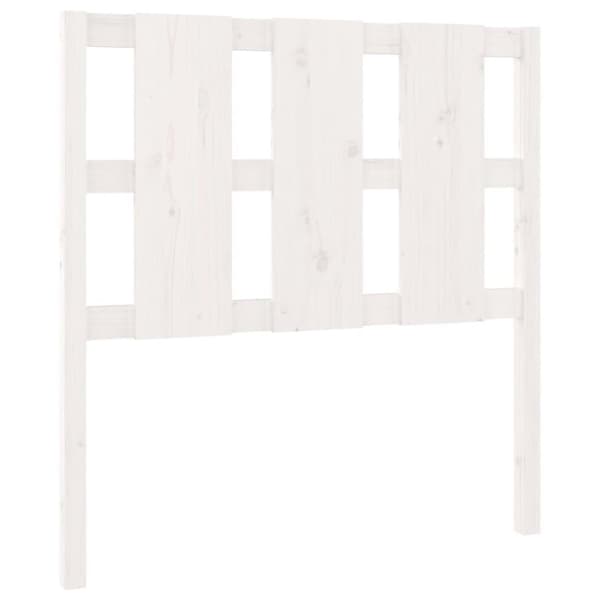 vidaXL Sengegavl hvit 105,5x4x100 cm heltre furu