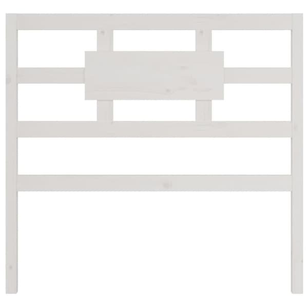 vidaXL Sengegavl hvit 105,5x4x100 cm heltre furu