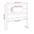 Miniatyrbilde 5 av 6: vidaXL Sengegavl hvit 105,5x4x100 cm heltre furu