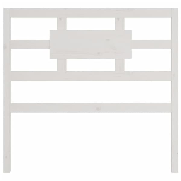 vidaXL Sengegavl hvit 105,5x4x100 cm heltre furu