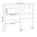 Miniatyrbilde 6 av 7: vidaXL Sengegavl svart 165,5x4x100 cm heltre furu