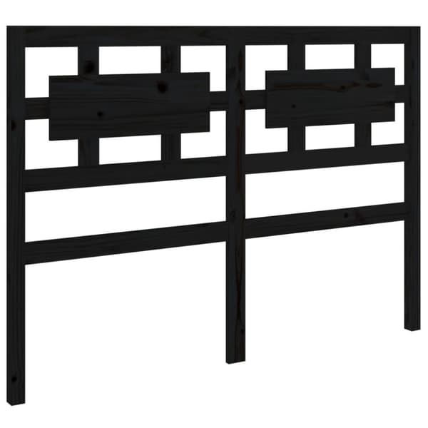 vidaXL Sengegavl svart 165,5x4x100 cm heltre furu