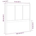 Miniatyrbilde 6 av 7: vidaXL Sengegavl 80,5x4x100 cm heltre furu
