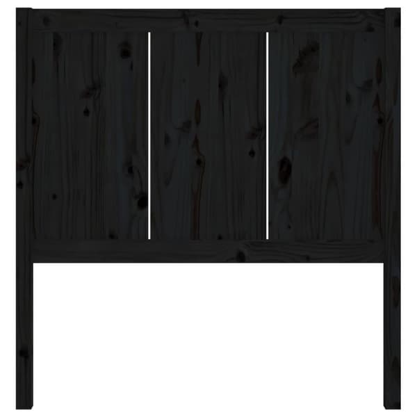 vidaXL Sengegavl svart 95,5x4x100 cm heltre furu