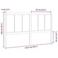 Miniatyrbilde 6 av 7: vidaXL Sengegavl svart 125,5x4x100 cm heltre furu