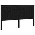 Miniatyrbilde 1 av 7: vidaXL Sengegavl svart 125,5x4x100 cm heltre furu