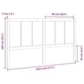 Miniatyrbilde 6 av 7: vidaXL Sengegavl 145,5x4x100 cm heltre furu