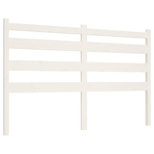 vidaXL Sengegavl hvit 146x4x100 cm heltre furu