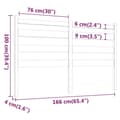 Miniatyrbilde 7 av 7: vidaXL Sengegavl hvit 166x4x100 cm heltre furu