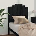 Miniatyrbilde 3 av 7: vidaXL Sengegavl svart 81x4x110 cm heltre furu