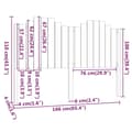 Miniatyrbilde 6 av 6: vidaXL Sengegavl 166x4x110 cm heltre furu