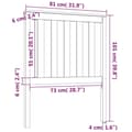Miniatyrbilde 7 av 7: vidaXL Sengegavl grå 81x6x101 cm heltre furu