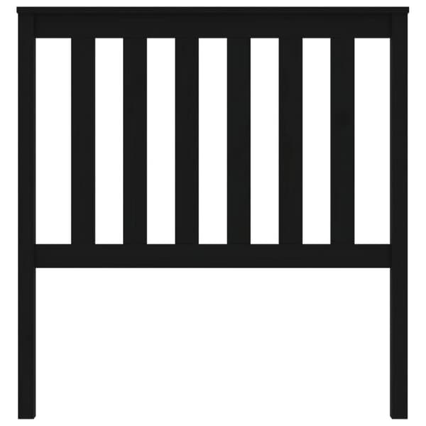 vidaXL Sengegavl svart 96x6x101 cm heltre furu