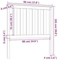Miniatyrbilde 7 av 7: vidaXL Sengegavl svart 96x6x101 cm heltre furu