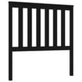 Miniatyrbilde 1 av 7: vidaXL Sengegavl svart 96x6x101 cm heltre furu