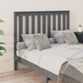 Miniatyrbilde 4 av 7: vidaXL Sengegavl grå 126x6x101 cm heltre furu