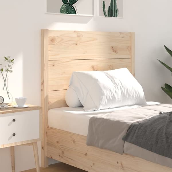 vidaXL Sengegavl 106x4x100 cm heltre furu